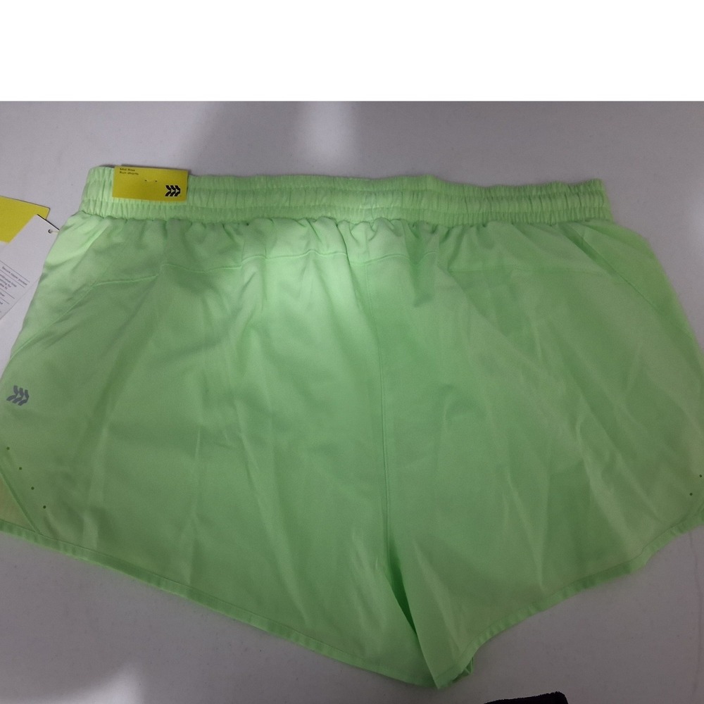 All in Motion Womens Light Green Mid Rise Run Shorts XX Large Moisture Wicking